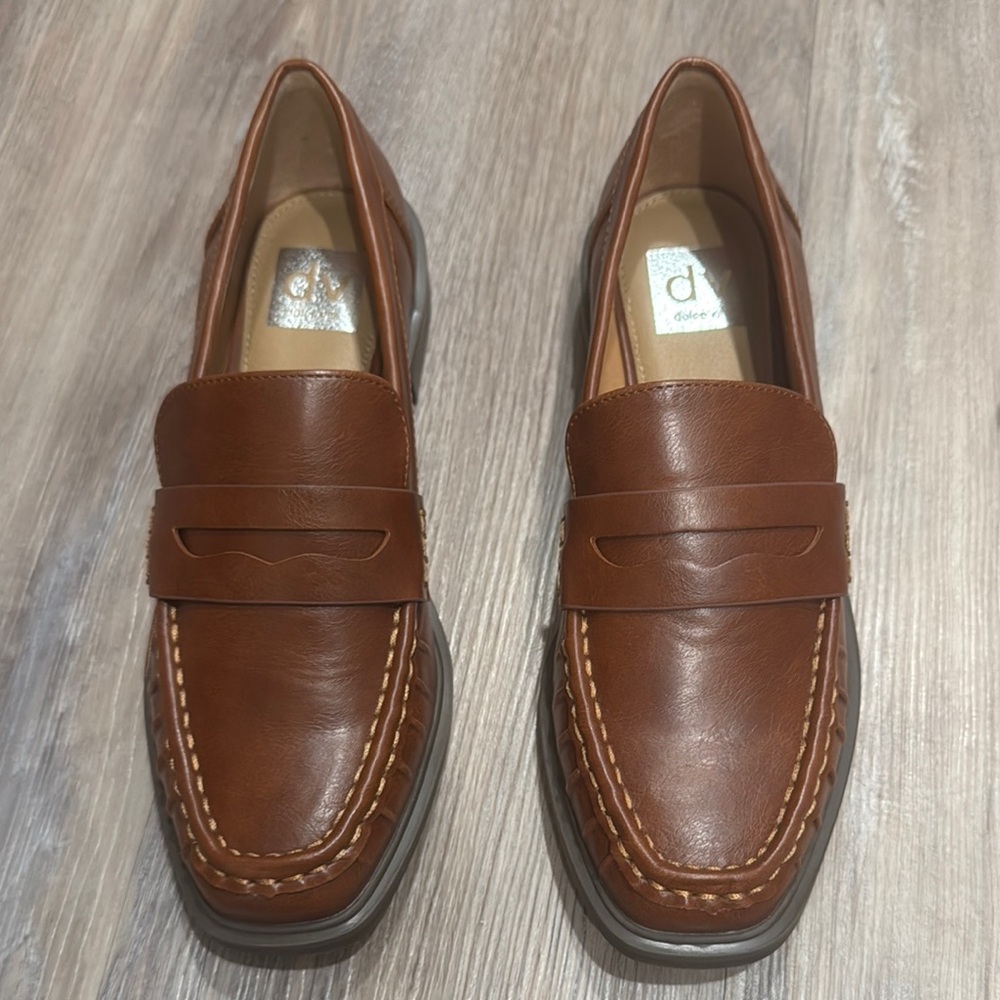 Brown Leather Loafers size 7.5